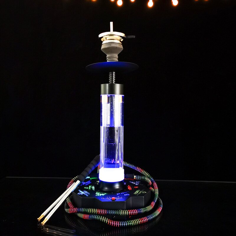Arabian Shisha Manufacturer - 2 Tubes with Lights Game Bar Rechargeable Hookah Set