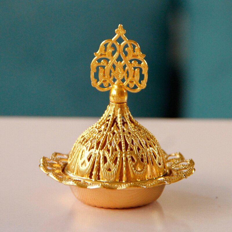 Incense Burner Manufacturer - Multi Style Metal Little Golden Pagoda Simple Home Decoration Creative Incense Holder