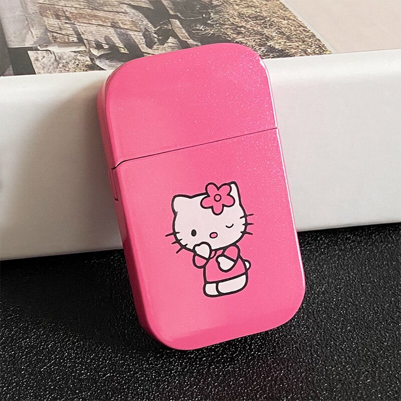 Lighter Manufacturer - Wholesale Pink Hello Kitty Windproof Pink Flame Cute for Girls Gift
