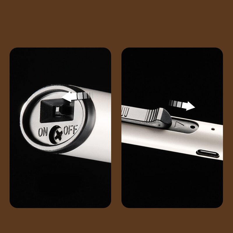 Electronic Candle Igniter Manufacturer - White Pulse Metal Rechargeable USB for Business Gifts Kitchen Use Aromatherapy