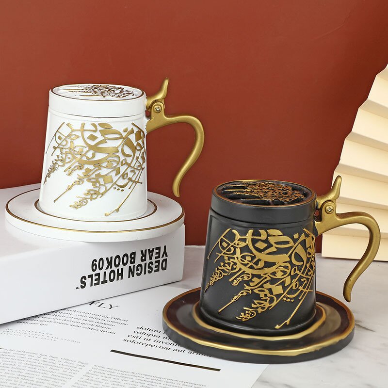 Incense Burner Manufacturer - Fashion Gold Embossed Home Office Decoration Resin Aromatherapy Stove Ornament Creative Gift