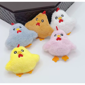 Brooch Manufacturer - Wholesale Cute Cartoon Chick Customizable Plush Pin with Animal Pattern ODM OEM