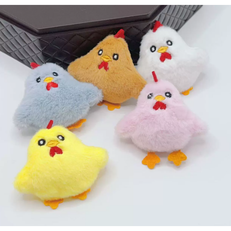 Brooch Manufacturer - Wholesale Cute Cartoon Chick Customizable Plush Pin with Animal Pattern ODM OEM