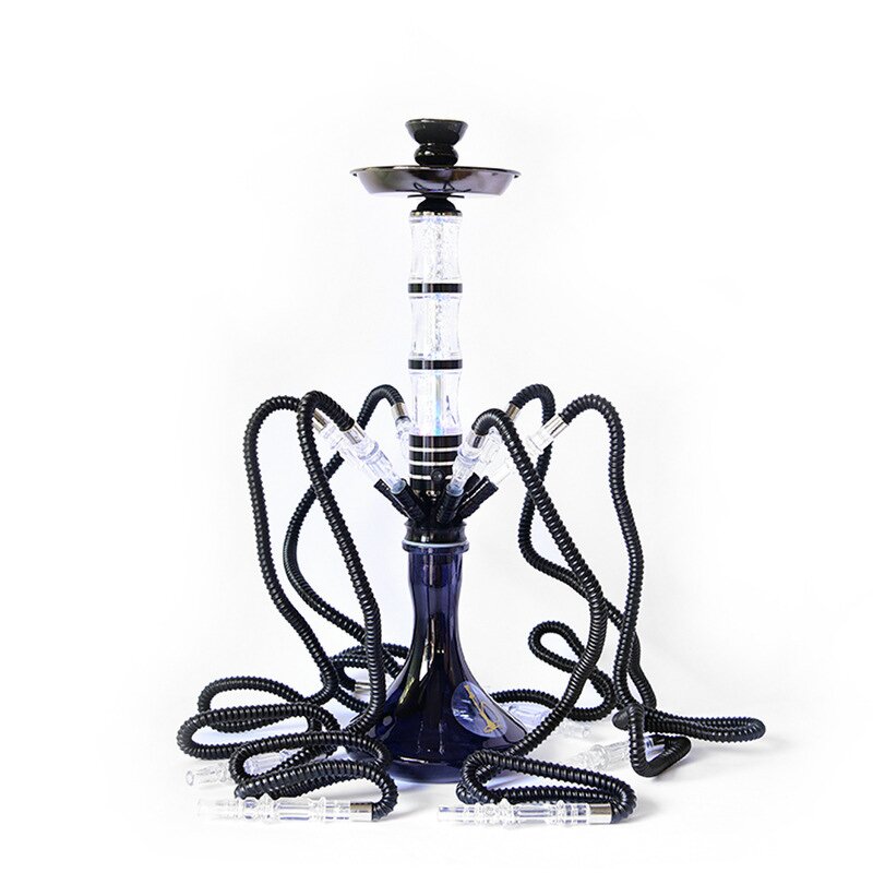 Acrylic Hookah Manufacturer - Large Size 6-Tube with Light Bar Dazzling Rechargeable Shisha