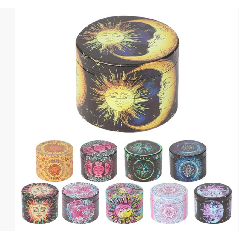 Dry Herb Grinder Manufacturer - 50MM Customizable Zinc Alloy Modern 4-Layer Full Wrap Design