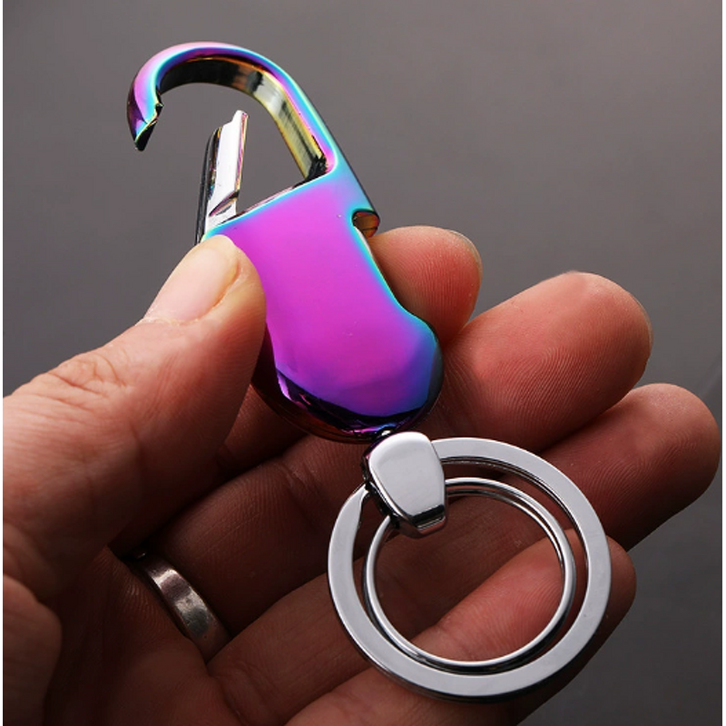 Key Chain Manufacturer - Wholesale Jobon Creative Metal Simple Style Circle Pattern Car Key Holder Fashionable Zinc Alloy