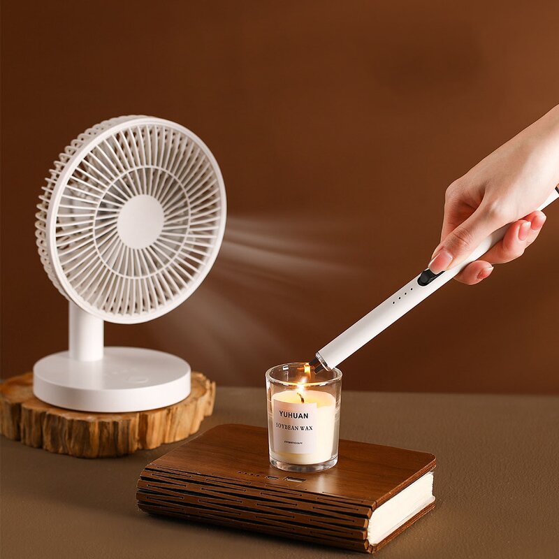 Electronic Candle Igniter Manufacturer - White Pulse Metal Rechargeable USB for Business Gifts Kitchen Use Aromatherapy