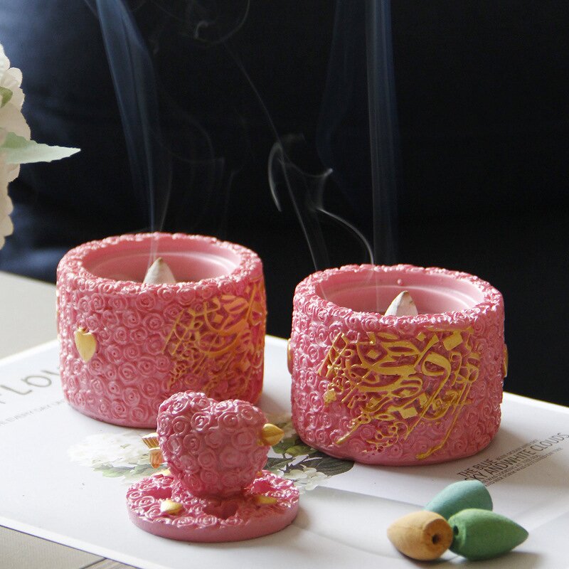 Incense Burner Manufacturer - New Design Romantic Cute Resin Middle Eastern Arab Colorful Small Popular Desktop Bedroom