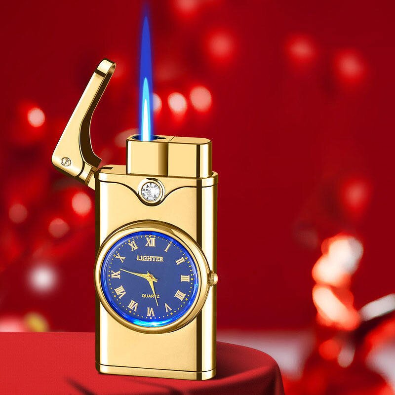 Lighter Manufacturer - Creative Business High Grade Blue Flame Dial Customizable Metal Cigarette Holder