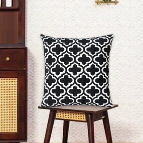 Embroidery Pillow Manufacturer - Black and White Geometric Modern Minimalist Sofa Pillowcase Embroidered Headboard