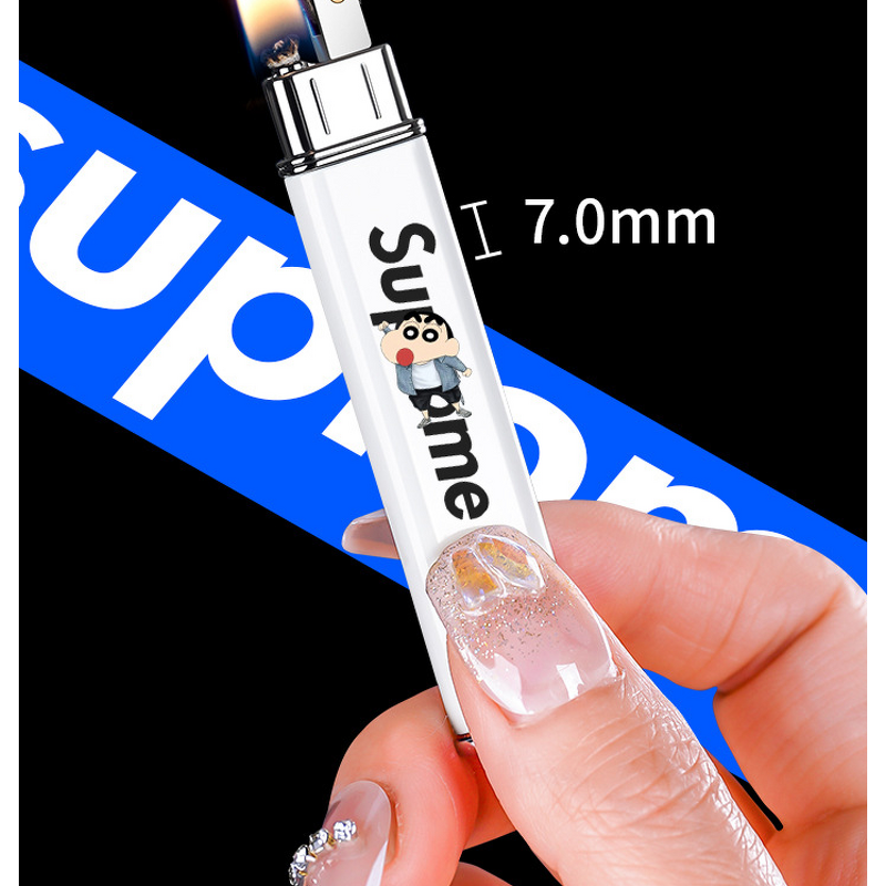 Lighter Manufacturer - Wholesale Custom ZB805 Slim Mini Modern Business Gift Windproof Refillable Metal with Oil-Fueled