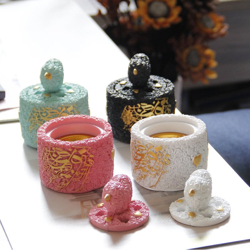 Incense Burner Manufacturer - New Design Romantic Cute Resin Middle Eastern Arab Colorful Small Popular Desktop Bedroom