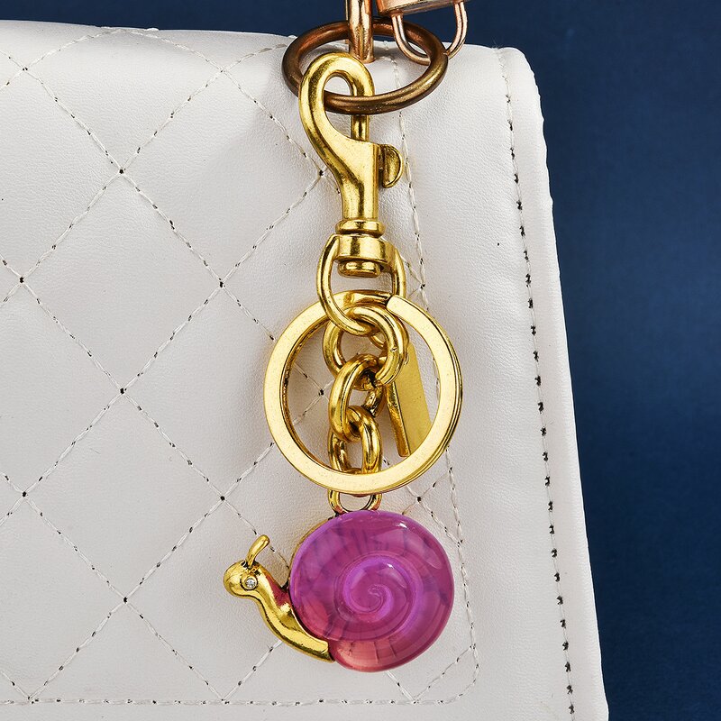 Keychain Manufacturer - Cute Metal with Big and Small Snail Bags Pendant Durable and Stylish Accessory