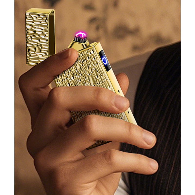 USB Rechargeable Dual Arc Lighter Manufacturer - Plasma Electric Windproof with Induction Charging and Loud Arc for Cigarettes