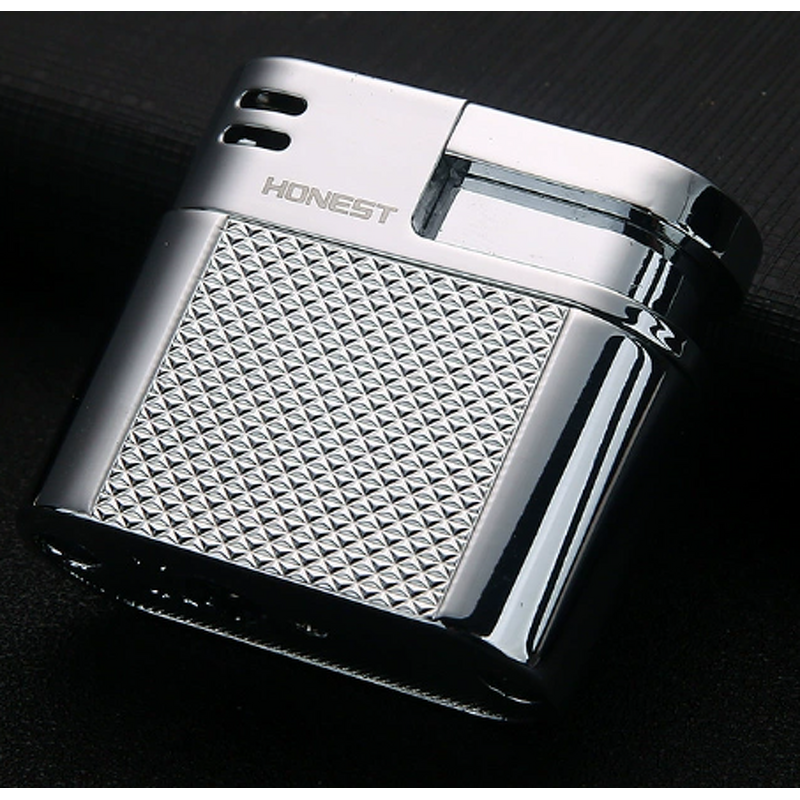 Lighter Manufacturer - Baicheng Vintage Retro Angled Flame Pipe Unique Gift for Men with Classic Design Oil Windproof