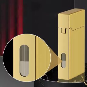 Electric Lighter Manufacturer - Premium Men's Windproof All-in-One Arc with Transparent Air Chamber Alloy Body