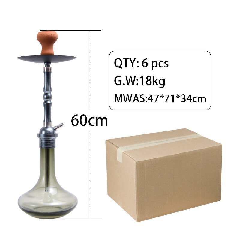 Arabian Hookah Manufacturer - Large Size Single Pipe Metal Alloy Stem for Large Smoke