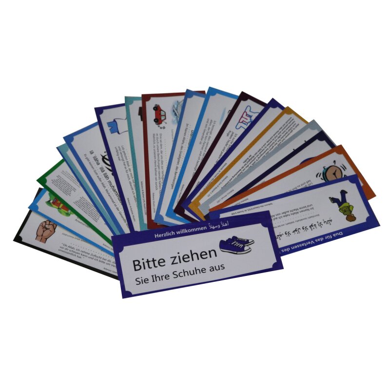 Wall Sticker Manufacturer - Allah Decoration German Language and Arabic Muslim Family Dua Kindergarten Educational Wholesale