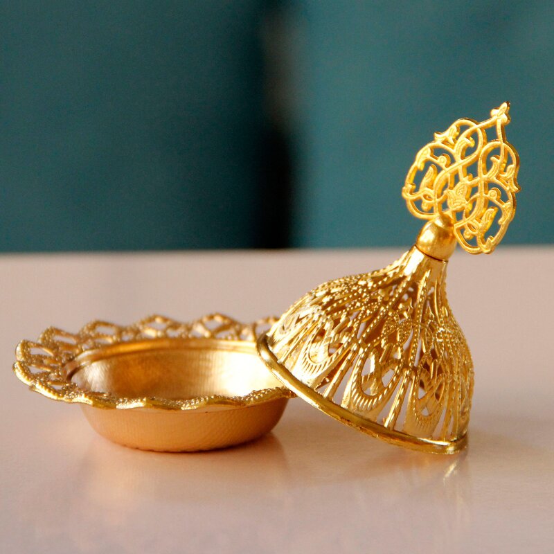 Incense Burner Manufacturer - Multi Style Metal Little Golden Pagoda Simple Home Decoration Creative Incense Holder