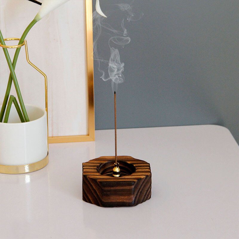 Incense Stick Burner Manufacturer - Retro Natural Wood Small Middle East Arab Home Decoration Stick Plate Eco-Friendly