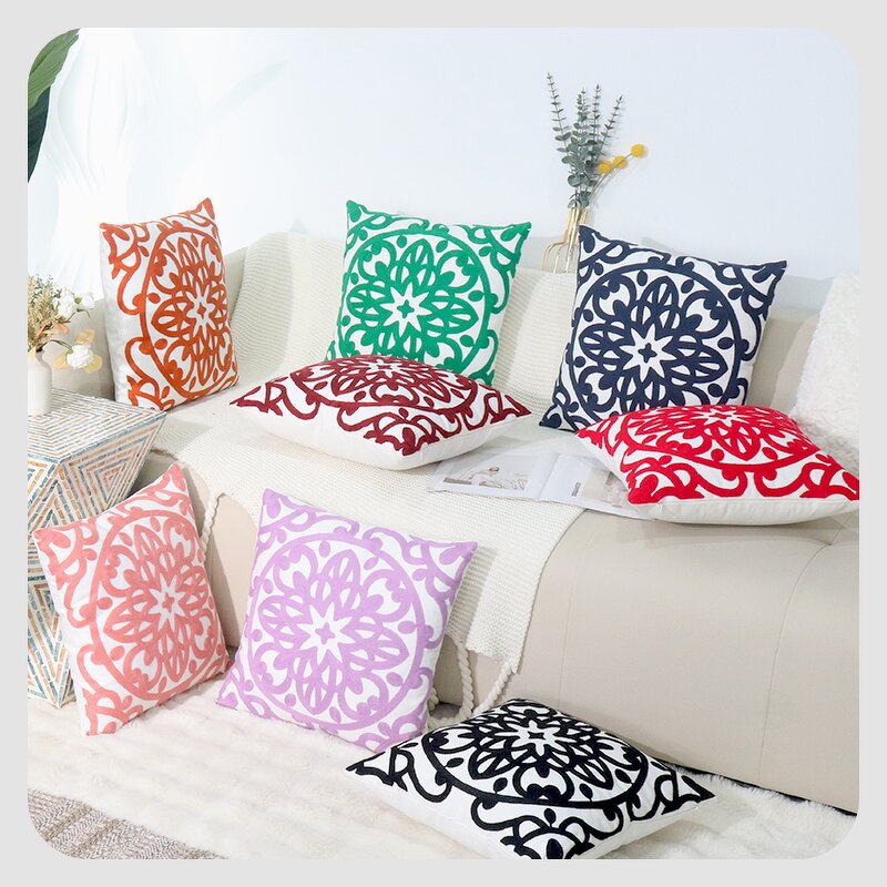 Sofa Pillow Cover Manufacturer - Simple with Geometric Pattern Headboard Cushion Living Room Sedentary Waist Protection