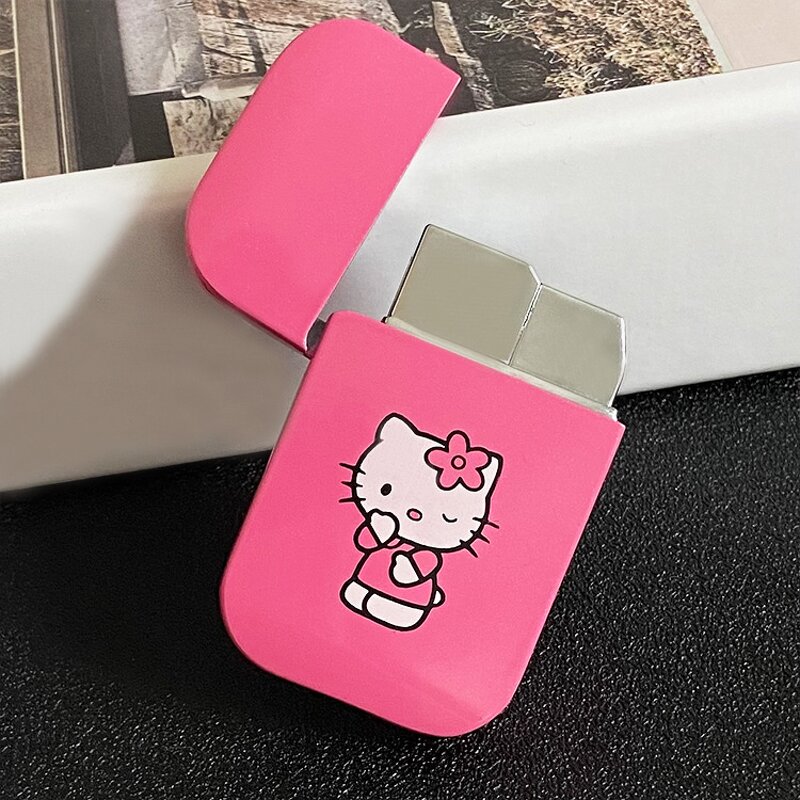 Lighter Manufacturer - Wholesale Pink Hello Kitty Windproof Pink Flame Cute for Girls Gift