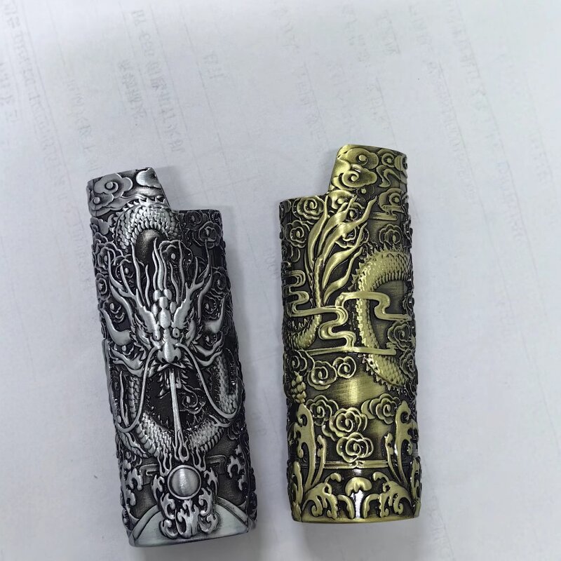 Lighter Case Manufacturer - 3D Embossed Dragon Protective Shell for J6 Lighters with Artistic Relief