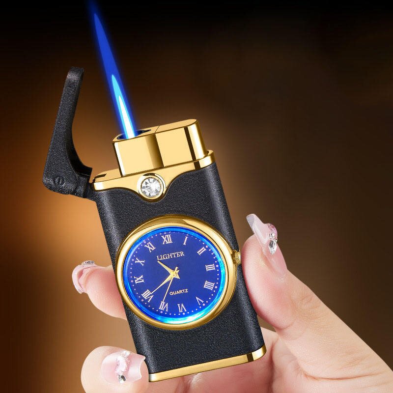 Lighter Manufacturer - Creative Business High Grade Blue Flame Dial Customizable Metal Cigarette Holder