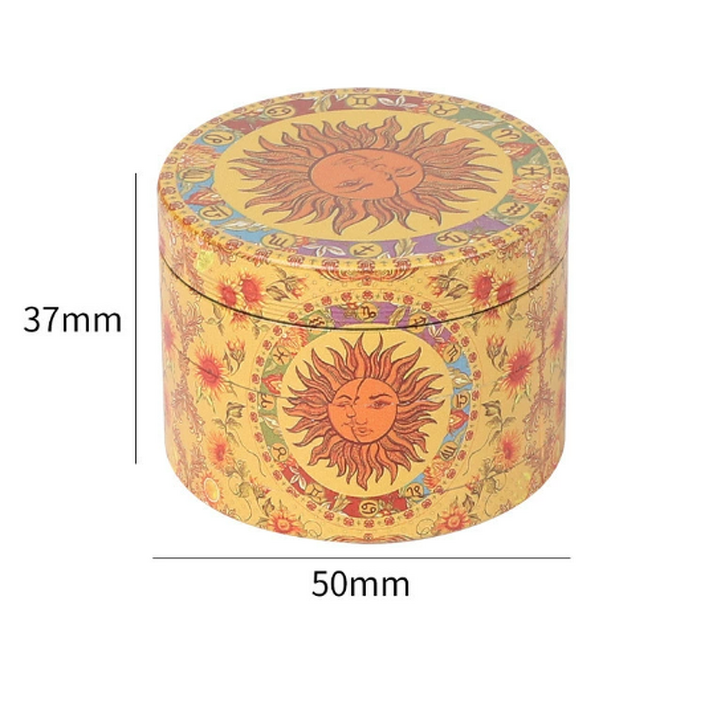 Dry Herb Grinder Manufacturer - 50MM Customizable Zinc Alloy Modern 4-Layer Full Wrap Design