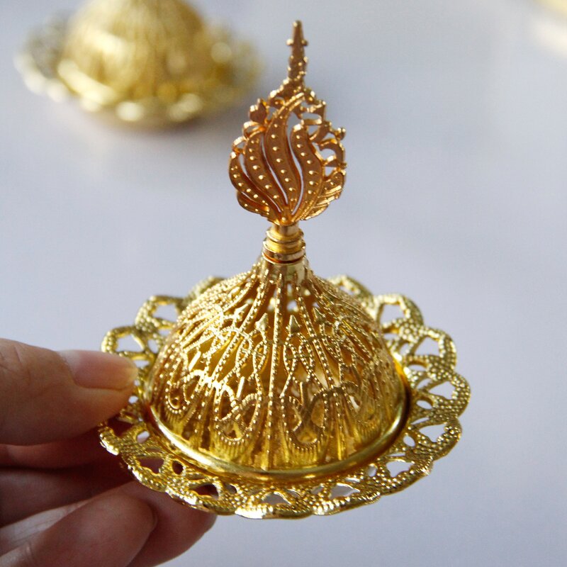 Incense Burner Manufacturer - Multi Style Metal Little Golden Pagoda Simple Home Decoration Creative Incense Holder