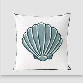 Pillow Cover Manufacturer - Embroidered Blue Geometric Simple Sofa Home Decoration 18x18 Customized Wholesale