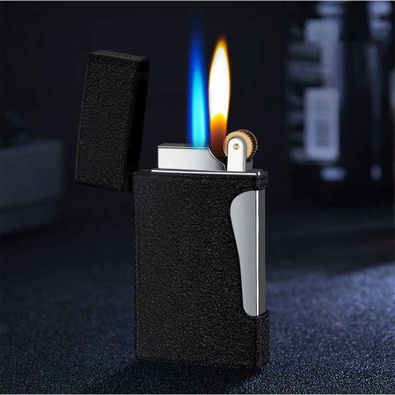 Lighter Manufacturer - Double Flame Metal Butane Gas Windproof for Cigarettes Support Custom