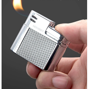 Lighter Manufacturer - Baicheng Vintage Retro Angled Flame Pipe Unique Gift for Men with Classic Design Oil Windproof