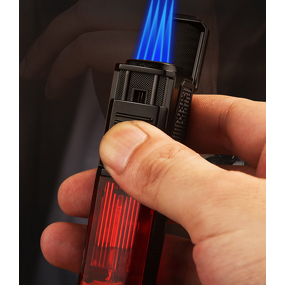 Lighter Manufacturer - Wholesale Honest Quad Jet Flame Windproof Blue Torch Refillable Butane