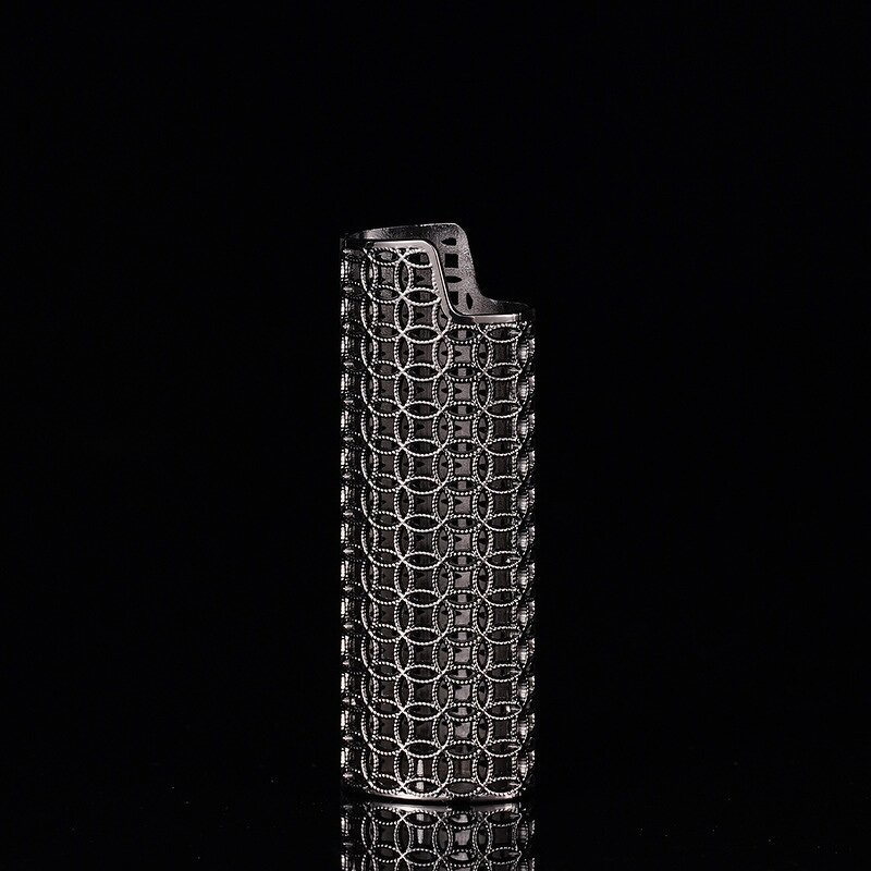 Lighter Case Manufacturer - Filigree Enamel Openwork Protective Shell for J6 Lighters with Artistic Design