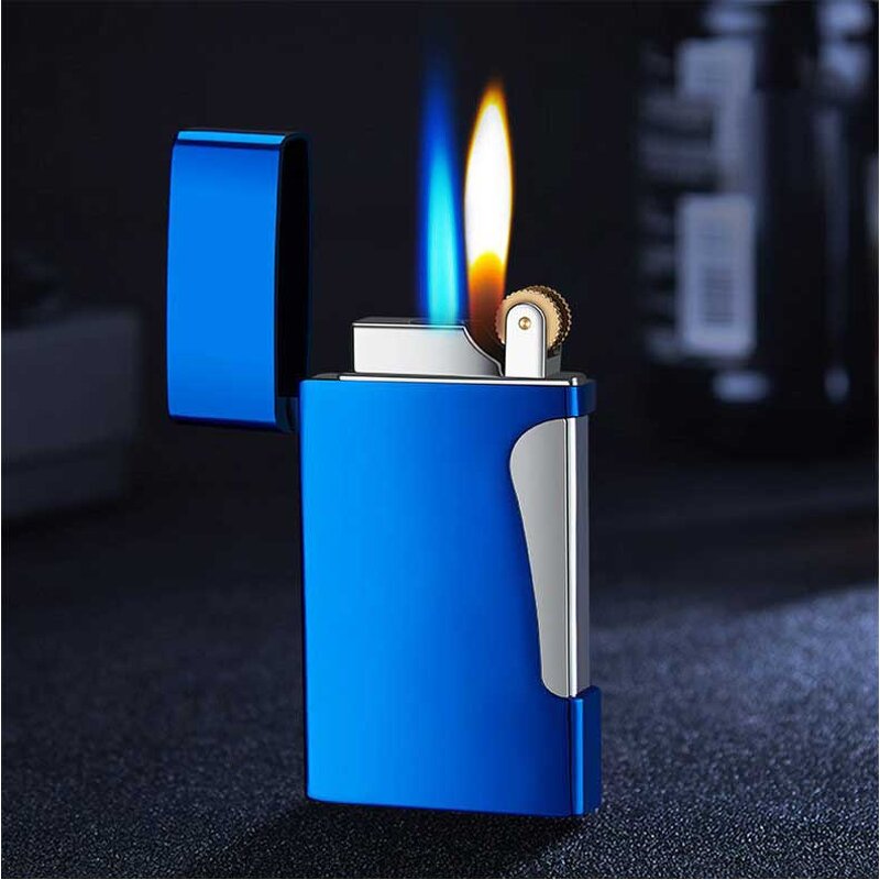 Lighter Manufacturer - Double Flame Metal Butane Gas Windproof for Cigarettes Support Custom