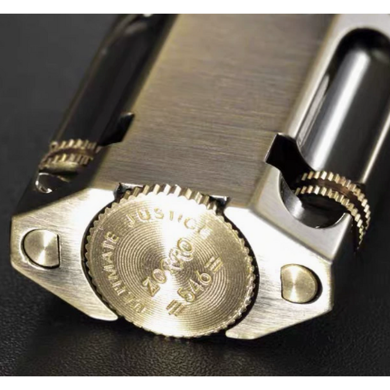 Brass Lighter Manufacturer - ZORRO Z546 Armor Style Retro Windproof Kerosene Pocket Customizable for Business Gifts