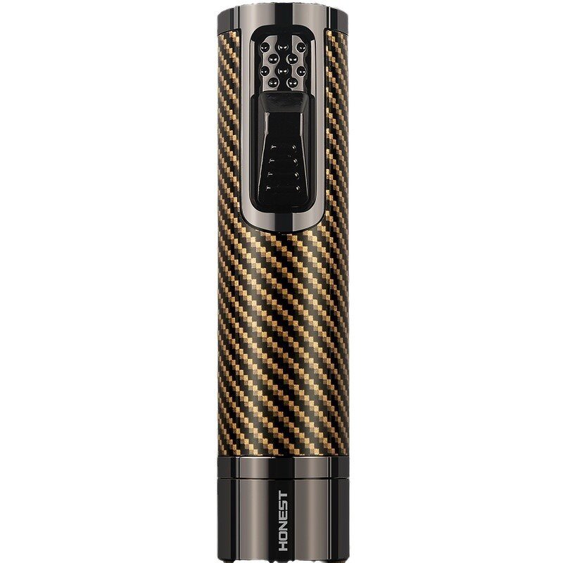 Cigar Lighter Manufacturer - Honest New Inflatable Blue Flame 7.5MM Cigar Drill Windproof with Hidden Cigar Needle