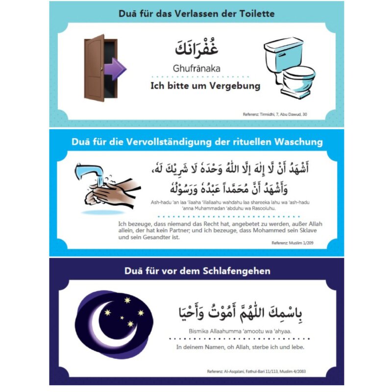 Wall Sticker Manufacturer - Allah Decoration German Language and Arabic Muslim Family Dua Islamische Wandbilder