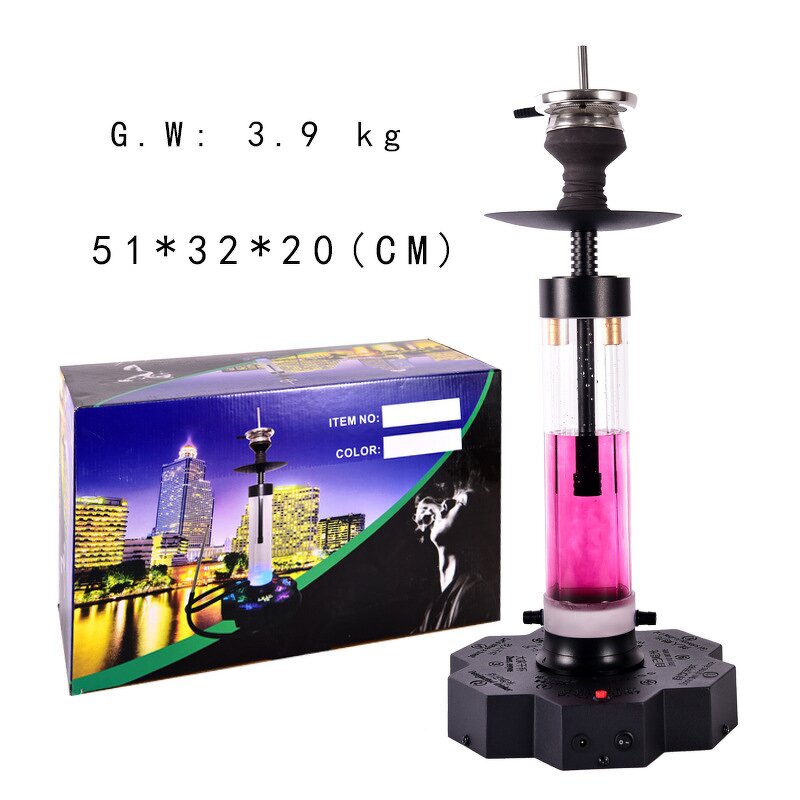 Arabian Shisha Manufacturer - 2 Tubes with Lights Game Bar Rechargeable Hookah Set