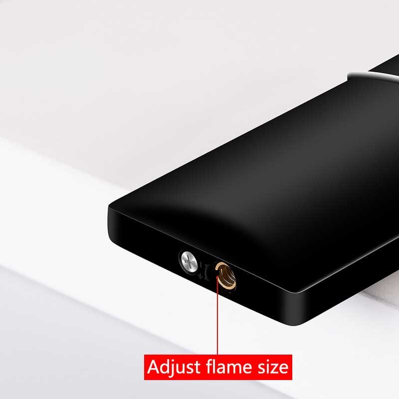 Metal Lighter Manufacturer - Ultra-thin Blue Flame Windproof Butane Gas