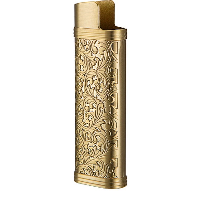 Lighter Sleeve Manufacturer - J6 Large Size Tang Grass Metal Protection Case for J6 Gas Lighter Wholesale