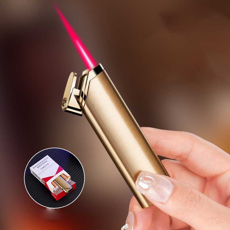 Metal Lighter Manufacturer - Wholesale Mini Red Flame Windproof Gas for Cigarettes