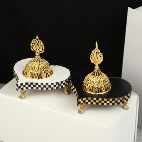 Incense Burner Manufacturer - Hot Sale Resin Metal Crafts Piano Bench Shape Incense Holder Aroma Furnace Home Decoration
