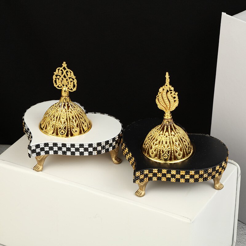 Incense Burner Manufacturer - Hot Sale Resin Metal Crafts Piano Bench Shape Incense Holder Aroma Furnace Home Decoration