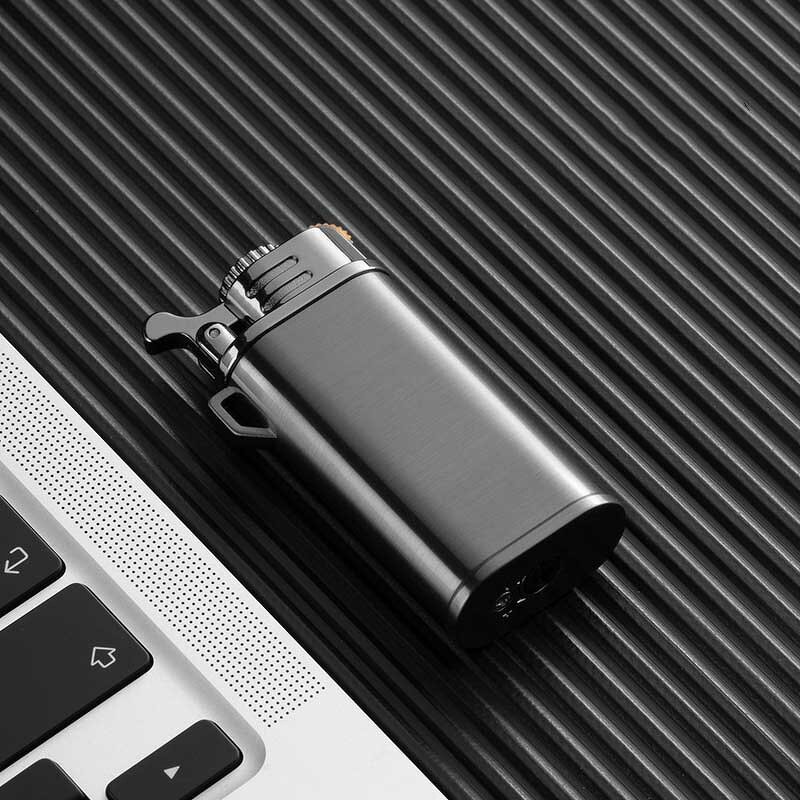 Metal Lighter Manufacturer - Wholesale Grinding Wheel Blue Flame Windproof Gas for Cigarette