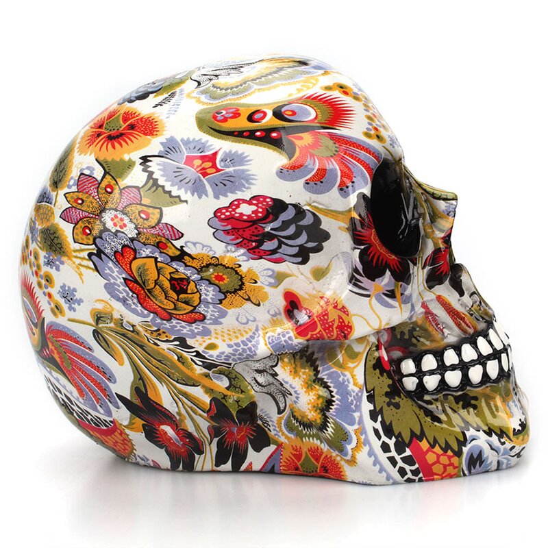 Resin Crafts Manufacturer - Creative Horror Skull Religious Buddhism Desktop Decor for Home Halloween Gift