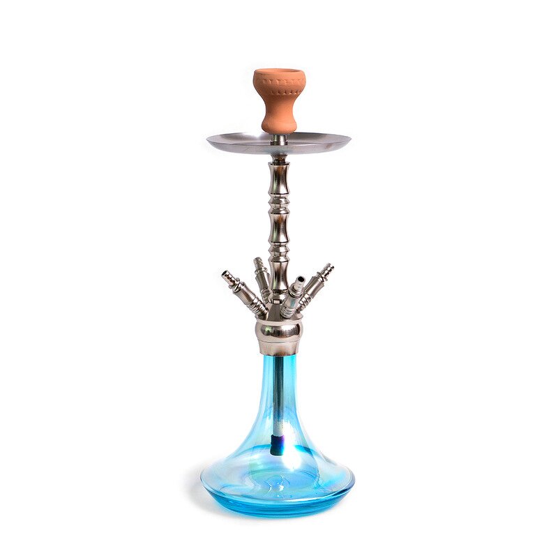 Hookah Set Manufacturer - Large Size Four Pipe Stainless Steel Metal Color