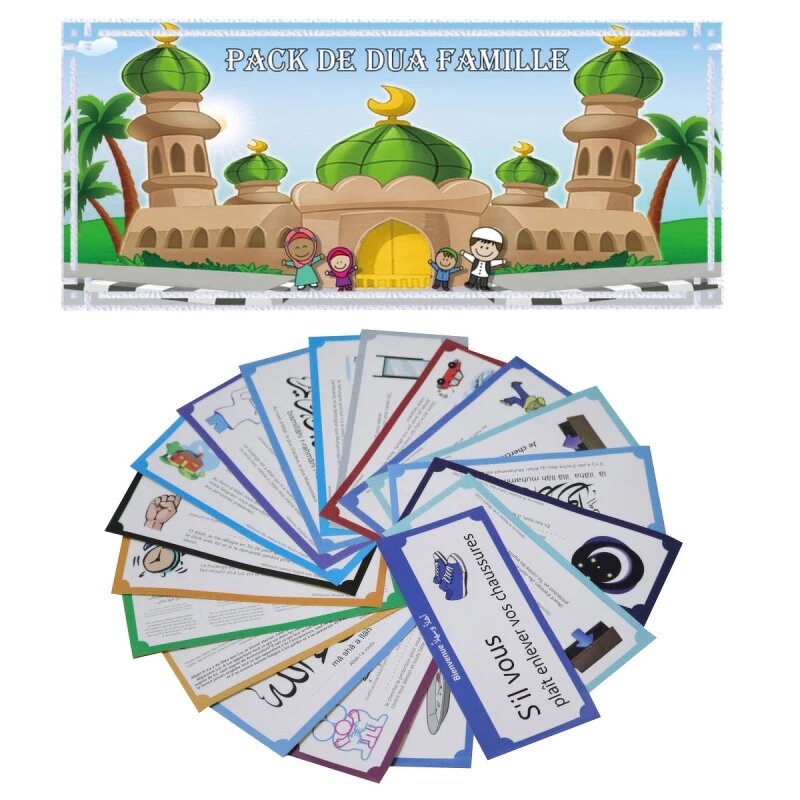 Wall Sticker Manufacturer - 19pcs Arabic Quotes Muslim Family Dua Mural for Kids Educational Islamic Letters Decorative