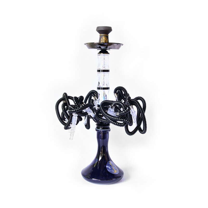 Acrylic Hookah Manufacturer - Large Size 6-Tube with Light Bar Dazzling Rechargeable Shisha